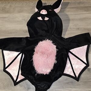 Charming Pink and Black Bat Costume for Kids